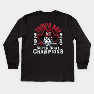 Tampa Bay Football Champions Kids Long Sleeve T-Shirt